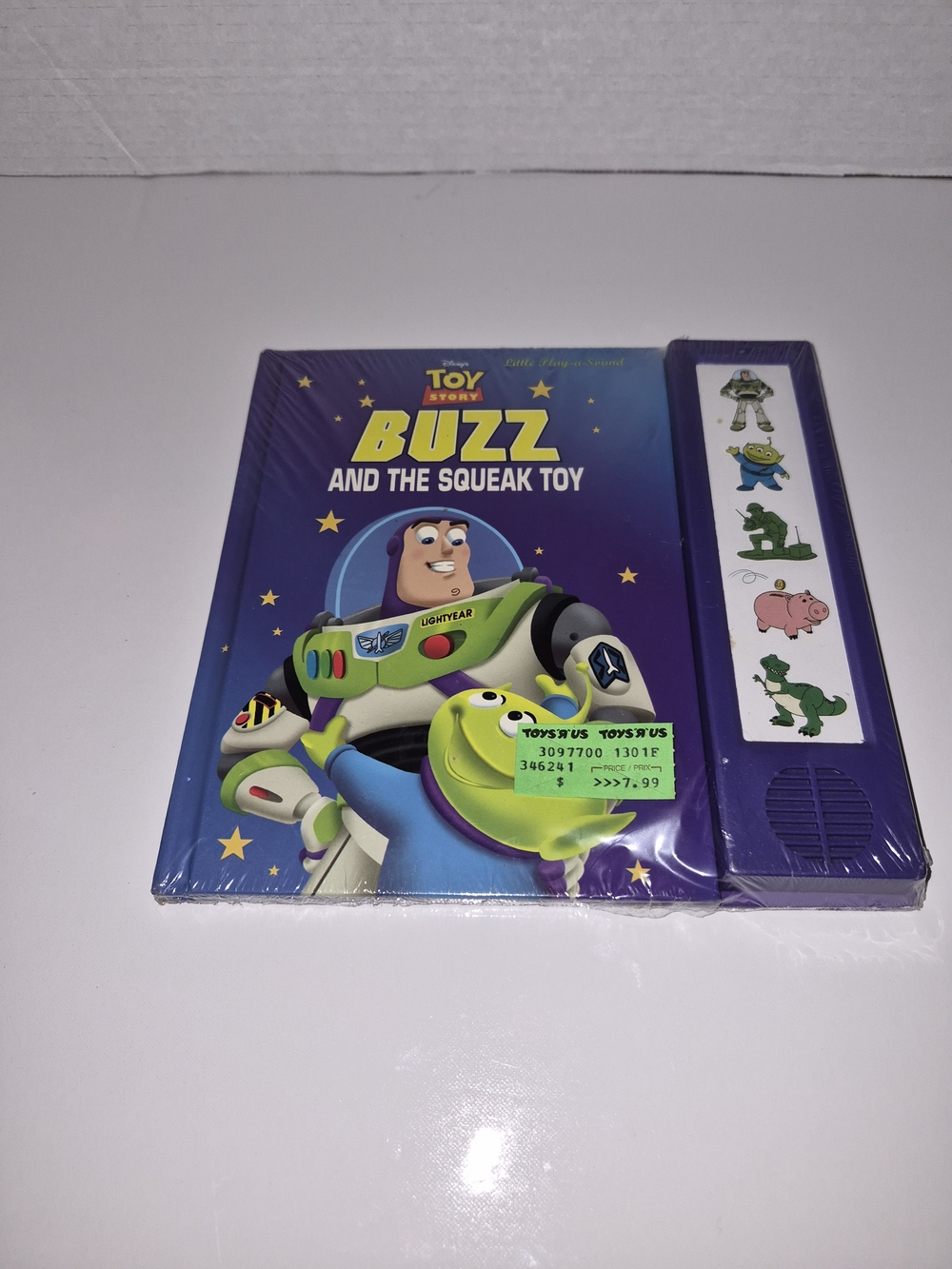 1996 Disney Toy Story Little Play-A-Sound book Buzz and the Squeak Toy Sealed